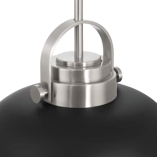 Hello Honey® Arte Black & Nickel Industrial Metal 2-Tone Ceiling Light